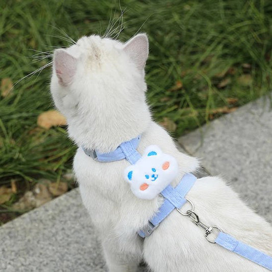 Harnais chat réglable pour promenade en extérieur
