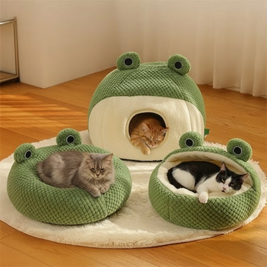 Niche pour chat  dôme fermé, panier ouvert ou lit plat