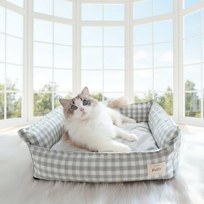 Panier pour chat Étiquette décorative Hello